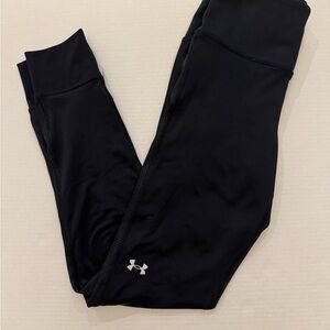 Women's Under Armour Black Fitted High Rise Ankle Leggings Compression Small